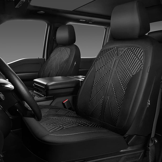 CAR PASS Waterproof Car Seat Covers Full Set,Neoprene Wetsuit, All-Weather Non-Slip Durable, Universal Fit for SUV, Sedans, T