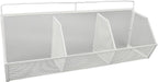 Metal Wire Basket, 3 Grids Wall Hanging Baskets, Wall Mount Slanted Opening Storage Organizer for Kitchen Bathroom Laundry Ro