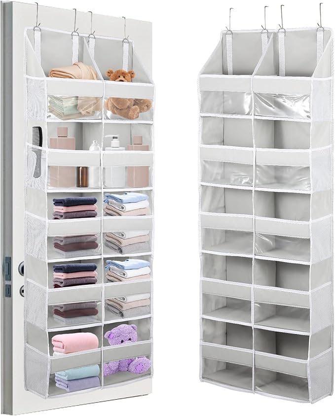 Ridering Over the Door Organizer 5 Tiers,Extra Large Behind Door Storage of 10 Compartments for Toys Clothes Diaper Organizer