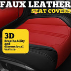LINGVIDO Car Seat Covers Full Set (5 Seats) - Premium Perforated Nappa Leather, Waterproof Shield, Omni-Adapt Fit SUVs Sedans