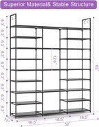 Kottwca Shoe Rack Organizer, Large Shoe Rack for Entryway Closet, Metal Shoe Shelf for Shoes and Boots, Big Non-Woven Fabric 