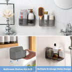 Diesisa 2pc Acrylic Wall Mount Organizer, Adhesive Cabinet Door Organizer,Acrylic Bathroom Shelves for Wall,No Drilling Hang 