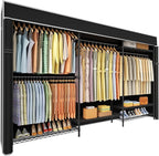 Ulif E13C Max Heavy Duty Closet Organizer System，Freestanding Clothing Racks for Hanging Clothes，Adjustable Garment Rack 86" 