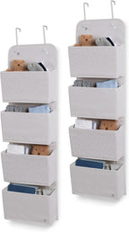 Delta Children GAP babyGap 2-Pack Over the Door Storage Organizer with 4 Pockets, Grey