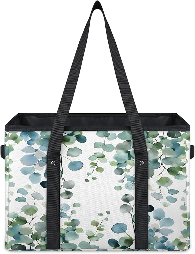 Reusable Grocery Bag, Foldable Large Shopping Tote Bag for Groceries Kitchen Picnic Car Trunk