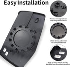 Left Driver Side Mirror Glass Compatible with 2019 2020 2021 2022 2023 2024 2025 Chevy Silverado 1500 GMC Sierra 1500 With backing plate Heated (with a tool) Replace# GM1324159 84309708