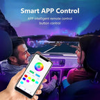 Car-Ambient-Lighting-Kit,RGB 18 in 1 256 LED with Wireless APP DIY Modes Acrylic Interior Car LED Strip Light