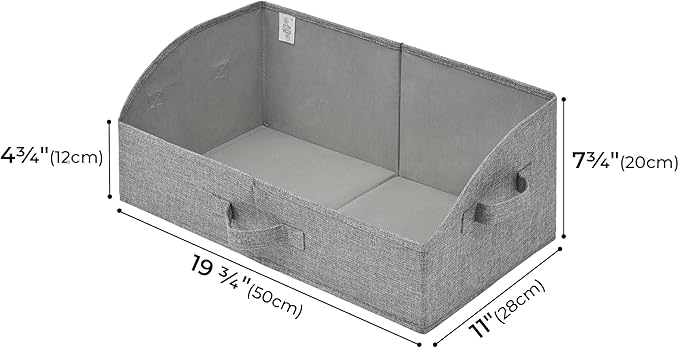 GRANNY SAYS Storage Bins for Closet, Trapezoid Storage Bins with Handles, Closet Storage Bins, Decorative Storage Boxes for O