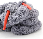 NEWISHTOOL 10 Ft Thicken Soak Rope for Window Tinting, Cars Glass Tint Film Installing Water Drying Absorbent Soak Shield Rope Automotive Windshield Car Door Window Cleaning Tool, Gray Microfiber Rope