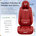Coverado Universal Seat Covers Full Set, 5 Seats Universal Seat Covers for Cars, Waterproof Faux Leather Car Seat Covers with