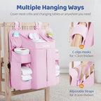 Sweeby Diaper Organizer for Changing Table and Crib - Nursery Diaper Stacker Hanging Caddy for Baby Essentials