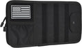 Molle Car Sun Visor Organizer, Car Accessories with Zipper Visor Storage Pouch & Glasses Clip, Molle Panel for Tactical Gears, Fits Most Vehicles, SUVs, Trucks(Black)