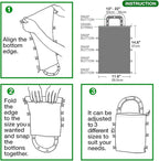 FLOCK THREE Leak-Proof Waterproof Car Trash Bag Foldable Multipurpose Trash bin Container Storage Cute Grocery Organizer Bag for Automotive Front or Back Seat in Cars SUVs and Trucks (Black Cats)