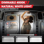 12V LED Light, 12 Volt Light Bar, Enclosed Trailer Lights, LED Light for RV Interior, String Lights for Trailer, Shed, Track, Van, RV(4Pack, 4000K, Black)