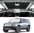 Custom Fit Windshield Sun Shade for Rivian R1T 2022-2025, Blocks UV & Heat, Front Window Sunshade Accessories, Easy Fold & Store Keep Your Car Cooler