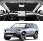 Custom Fit Windshield Sun Shade for Rivian R1T 2022-2025, Blocks UV & Heat, Front Window Sunshade Accessories, Easy Fold & Store Keep Your Car Cooler