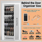 Kotkn 35 Compartment Over The Door Storage - Breathable Mesh Hanging Organizer with Large Pockets, Space Saving Design for Me