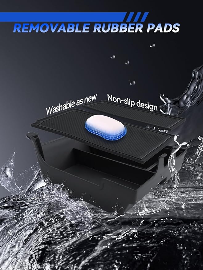 for Ford Edge Center Console Organizer Ford Edge 2021-2024 2025 Accessories Armrest Tray Middle Storage Box Insert Container Durable ABS Plastic