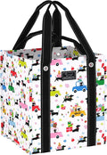 SCOUT Bagette Market Tote - Large Reusable Grocery Bag with Burst-Proof Bottom, Two Sets of Straps, Folds Flat to Store