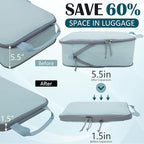 Compression Packing Cubes for Travel Accessories, 2 Set Compression Bags Travel Cubes for Packing Suitcase Luggage Organizer 