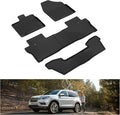 KIWI MASTER Floor Mats for 2016-2022 Honda Pilot, OEM Replacement 08P17-TG7-300, Custom Fit All Weather Car Mats, Heavy Duty TPE Floor Liners, Front & Rear 3 Row, Black
