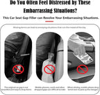 Car Seat Gap Filler Universal Fit Orgaziner for Car, SUV, Truck to Fill The Gap Between Side Seat and Console Stop Cellphone, Wallet, Keys, Coins from Dropping, 2 Pack (Black)