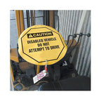 AccuformNMC Steering Wheel Cover for Lockout Tagout, OSHA-Style Legend Danger DO NOT Operate OR Move Vehicle..., Reinforced Vinyl, 20" Diameter, KDD824