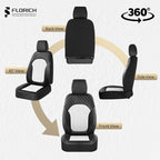 FLORICH Car Seat Cover Front Seats Breathable Mesh Leather Front Seat Covers 2 Pack Auto Seat Cover Airbag Compatible Driver 