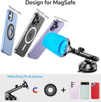 Coolpow for MagSafe Car Mount【Windshield+Vent+Dash】Magnetic Phone Holder for Car Phone Holder Mount Cell Phone Holders for Your Car Accessories Suction Phone Mount for Car Truck Stand for iPhone 17 16