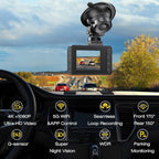 4K Dash Cam Front Rear, Dual Channel Dash Cams with 64GB Card 4K+1080P, Dash Camera for Cars with 5G WiFi, APP Control,2.0" I