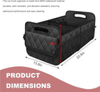 Sun Walker Car Trunk Organizer, Collapsible Auto Storage Box Cargo Organizer with Reinforced Handle, Multi-Pocket Waterproof Ox