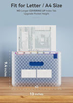 ABC life 26 Pockets Accordion File Organizer, Expanding File Folder, Portable Monthly Paper Bill Tax Receipt Organizer, Lette