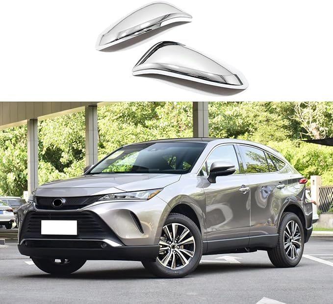 Car Accessories Fit for Toyota VENZA 2021 2022 2023 2024 Car Door Side Rearview Mirror Cover Trim (Chrome) 2PCS ABS