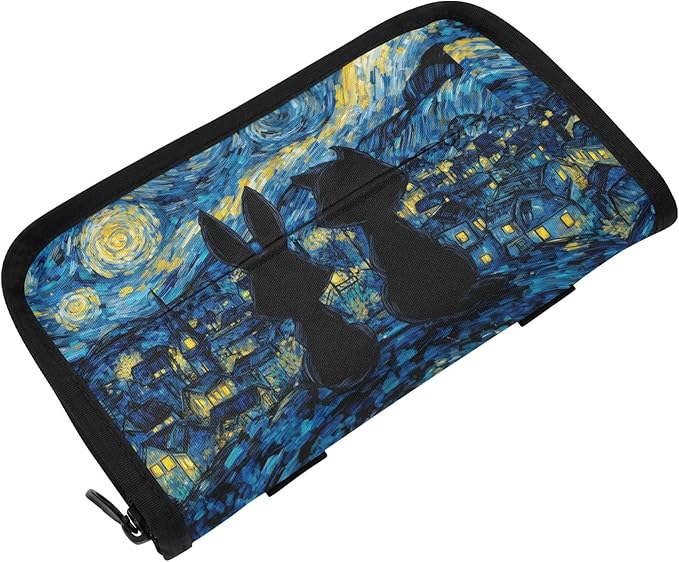 Car Tissue Holder Car Visor Organizer Tissue Box Holder for Car Sun Visor Organizer with Car Vehicle Accessories Essentials Interior for Women Men Blue Starry Night Fox Bunny