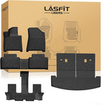 Lasfit Floor Mats & Backrest Mats & Cargo Mat for Hyundai Santa Fe 2026 2025 2024 (Only Fit Gas), All Weather TPE Custom Fit Floor Liners for Santa Fe Full Set Car Mats Accessoires, Black