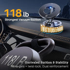118LBS Nano Gel Suction Cup Phone Mount for Car, 360 Adjustable Vacuum Magnetic Car Phone Holder for Windshield/Dashboard, Compatible with Magsafe iPhone 12 13 14 15 16 17 Air Pro Max