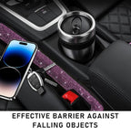 2PCS Bling Car Seat Gap Filler, Sparkling Rhinestone Side Seat Gap Blocker Stop Things from Dropping, Soft Foam Car Truck Filler Blocker Fill The Gaps Between Seats and Console (Pink)