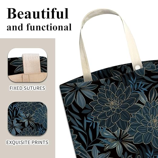 Car Trash Can, Cute Car Trash Bag, Hanging Car Organizer and Storage Bag, Trash Bin for Car Accessories, Vehicle, Travelling, Camping Luxury Blue Flowers