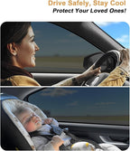 ECOZEN Car Window Sunshade for 2024-2025 2026 Toyota Tacoma Accessories - 4 Pcs Pack Side Sun Shade Magnetic Sunshade Insulate Heat & UV with Breathable Mesh - 2024-2026 Tacoma Double Cab Only