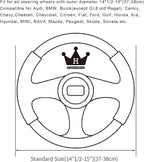 Fuzzy Winter Steering Wheel Cover for Women, Warm Cute Fluffy Car Wheel Cover for Sedan, SUV, Soft Furry Girly Plush Car Handle Cover for Cold Weather, 14.75-15.15in, Black