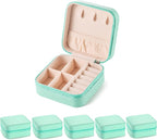 5pack/PU Leather Travel Jewelry Case, Mini Jewelry Box, Small Jewelry Organizer Portable Display Jewelry Storage Case for Rin