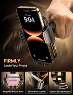 CD Slot Phone Mount, Upgraded Car Phone Holder [Thick Cases Friendly], 360° Adjustable Universal Phone Mount for Car CD Slot Mount for iPhone & Android Cell Phones (Pink)