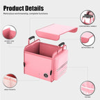LIBZAKI Car Trunk Storage Organizer, Collapsible Trunk Storage Box for Car Truck SUV-Pink