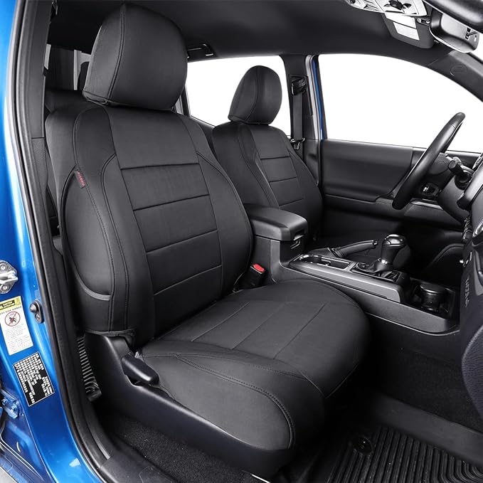 EKR Custom Fit Tacoma Car Seat Covers for Select Toyota Tacoma (Petrol) 2024 2025 2026 Double cab SR,SR5,TRD Sport,TRD Off-Ro