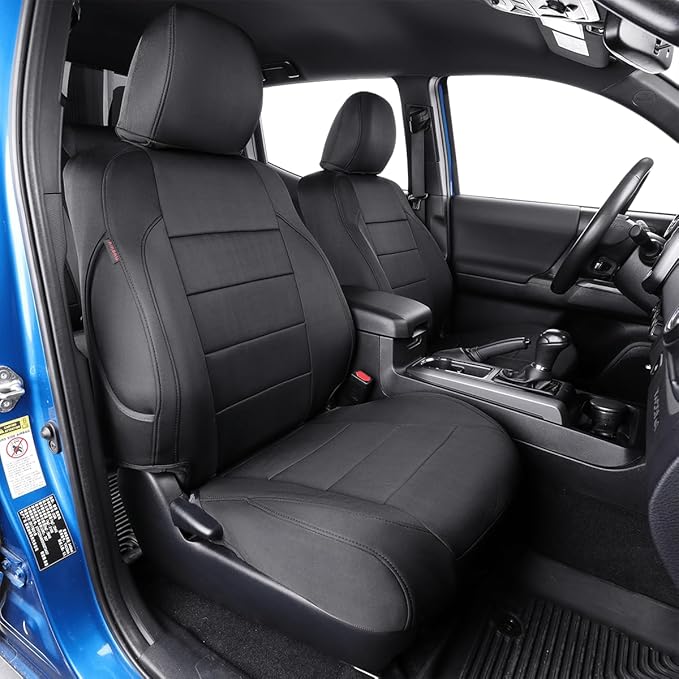 EKR Custom Fit Tacoma Front Car Seat Covers for Select Toyota Tacoma (Petrol & Hybrid) 2024 2025 2026 Double cab SR,SR5,TRD S