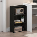 Furinno Basic Book Shelf, 3-Tier Bookshelf, Cube Storage Organizer Bookcase with Open Shelf, 7 x 17 x 26, for Living Room, Be