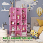 C&AHOME Cube Storage Organizer, 16-Cube Shelves Units, Plastic Storage Cubes, DIY Closet Organizer, Modular Closet Storage Sh