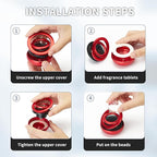 Kwak's Car Air Freshener Solar Energy Rotating Refillable Air Purifier for Car Interior Dashboard Autorotation Decoration Acc