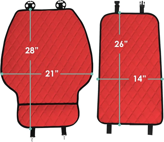 FH Group Car Seat Cushion – Neosupreme Single Front Seat Cover with Front Pockets, Airbag Compatible, Universal Fit Car Seat 