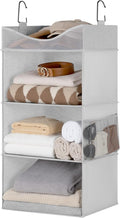 StorageWorks Hanging Closet Organizer, 3-Shelf Hanging Closet Shelves with Top Shelf, 15 ¾"W x 12" D x 31" H, Extra-Large Spa
